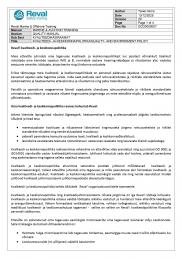Reval’i kvaliteedi- ja keskkonnapoliitika/ Reval Quality and Environmental Policy Page 1